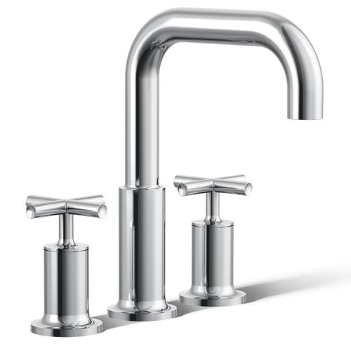 Main product image of Purist Deck Mounted Bath Faucet Trim w/ Cross Handles (Polished Chrome), K-T14428-3-CP