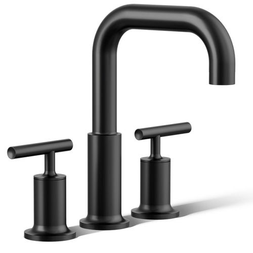 Main product image of Purist Deck Mounted Bath Faucet Trim w/ Lever Handles (Matte Black)