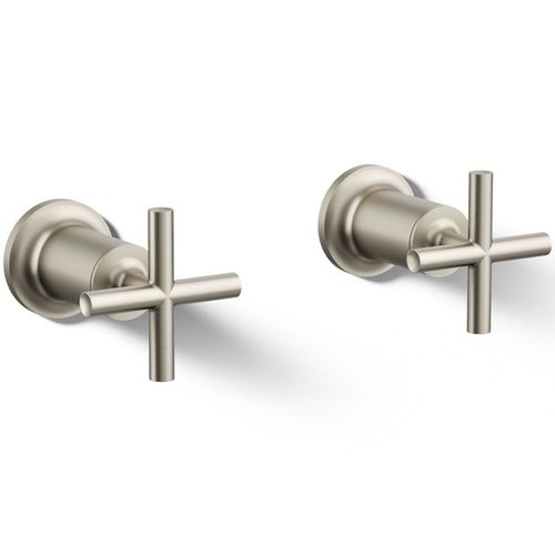 Main product image of Purist Deck- Or Wall Mount Bath Faucet Handle Trim w/ Cross Design (Vibrant Brushed Nickel), K-T14429-3-BN