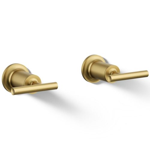 Main product image of Purist Deck- Or Wall Mount Bath Faucet Handle Trim w/ Lever Design (Vibrant Brushed Moderne Brass)