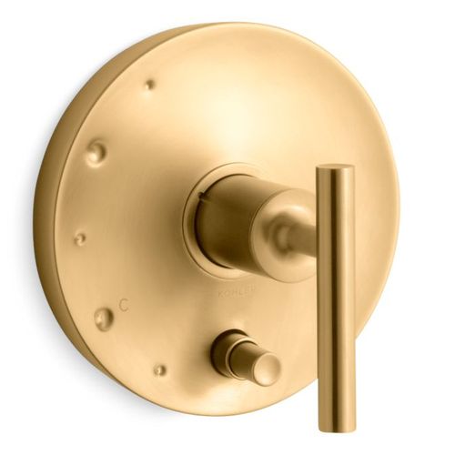 Main product image of Purist Rite-temp Valve Trim w/ Push-button Diverter And Lever Handle (Vibrant Brushed Moderne Brass)