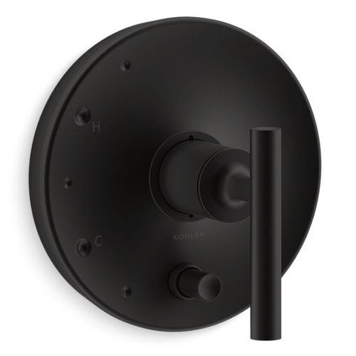 Main product image of Purist Rite-temp Valve Trim w/ Push-button Diverter And Lever Handle (Matte Black)