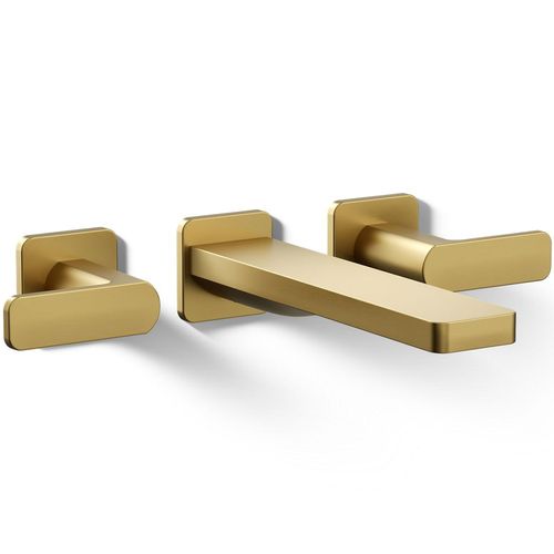 Main product image of Parallel Wall Mount Bath Faucet Trim (Vibrant Brushed Moderne Brass), K-T23491-4-2MB