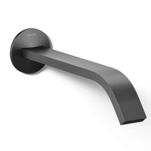Main product image of Wall Mount Bathroom Sink Faucet Spout Only w/ Ribbon Design, 1.2 GPM (Matte Black), K-T23888-BL