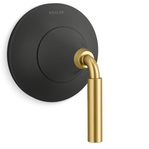 Main product image of Tone Mastershower Transfer Valve Trim (Matte Black w/ Brushed Moderne Brass)