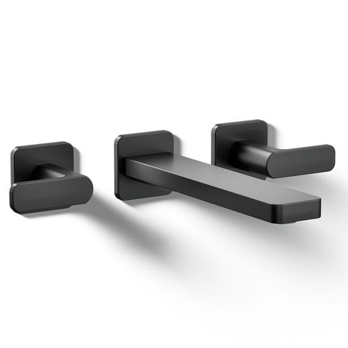 Main product image of Parallel Wall Mount Bathroom Faucet, 1.2 GPM (Matte Black), K-T27120-4-BL