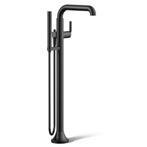 Main product image of Tone Floor Mount Bath Filler Trim w/ Handshower (Matte Black)
