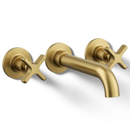 Main product image of Castia Wall Mount Bath Faucet Trim (Vibrant Brushed Moderne Brass)