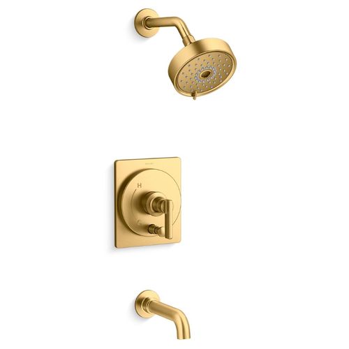 Main product image of Castia Rite-temp Bath And Shower Trim Kit, 1.75 GPM (Vibrant Brushed Moderne Brass), K-T35918-4G-2MB