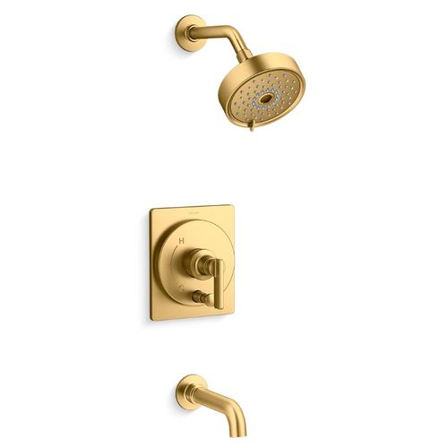 Main product image of Castia Rite-temp Bath And Shower Trim Kit, 2.5 GPM (Vibrant Brushed Moderne Brass), K-T35918-4Y-2MB