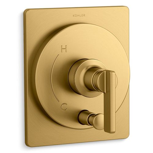 Main product image of Castia Rite-temp Valve Trim w/ Push-button Diverter (Vibrant Brushed Moderne Brass)