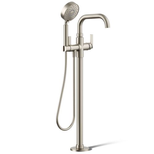 Main product image of Castia Floor Mount Bath Filler Trim w/ Handshower (Vibrant Brushed Nickel)