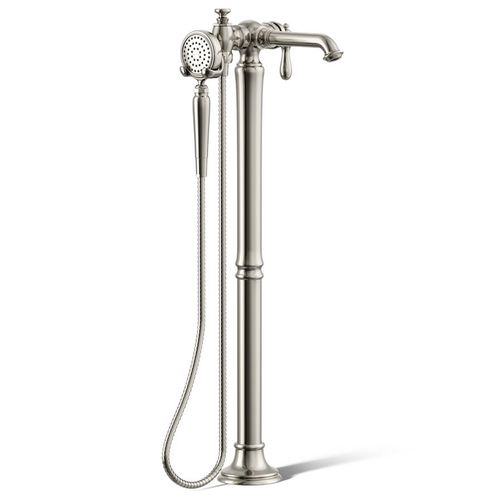 Main product image of Artifacts Floor Mount Bath Filler Trim w/ Handshower (Vibrant Polished Nickel)