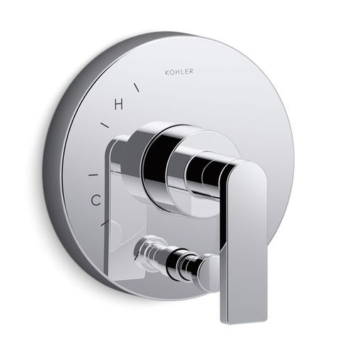 Main product image of Composed Rite-temp Valve Trim w/ Push-button Diverter And Lever Handle (Polished Chrome)