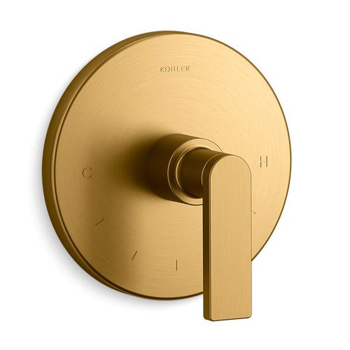 Main product image of Composed Mastershower Temperature Control Valve Trim w/ Lever Handle (Vibrant Brushed Moderne Brass)