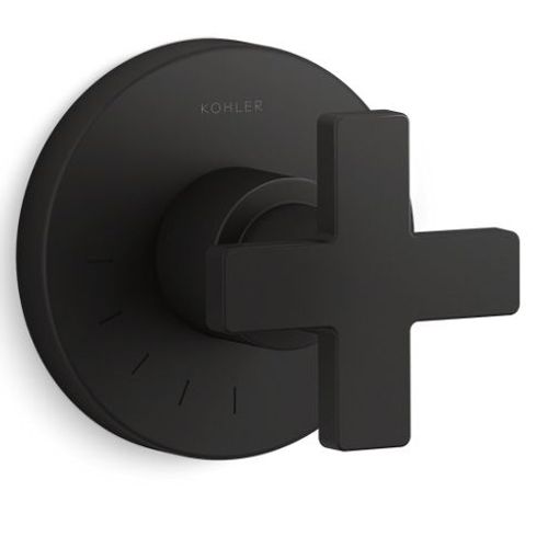 Main product image of Composed Mastershower Volume Control Valve Trim w/ Cross Handle (Matte Black)