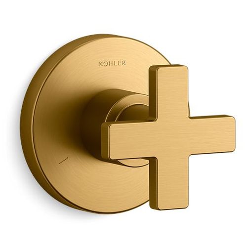 Main product image of Composed Mastershower Transfer Valve Trim w/ Cross Handle (Vibrant Brushed Moderne Brass)