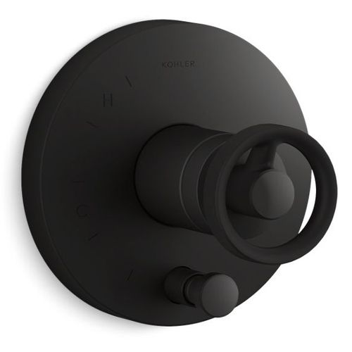 Main product image of Rite-temp Valve Trim w/ Industrial Handle And Diverter (Matte Black)