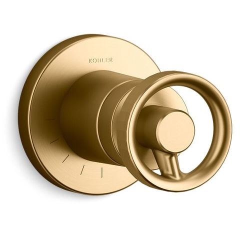 Main product image of Mastershower Volume Control Valve Trim w/ Industrial Handle (Vibrant Brushed Moderne Brass)