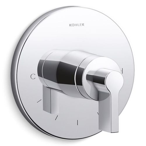 Main product image of Mastershower Temperature Control Valve Trim w/ Lever Handle (Polished Chrome)