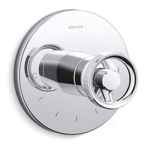Main product image of Mastershower Temperature Control Valve Trim w/ Industrial Handle (Polished Chrome)