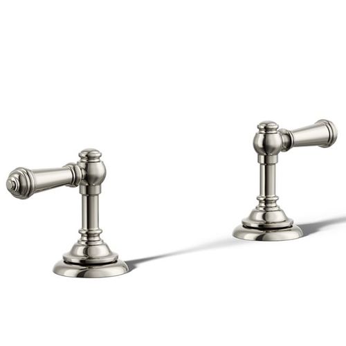 Main product image of Artifacts Deck Mounted Bath Faucet Handle Trim w/ Lever Design (Vibrant Polished Nickel)