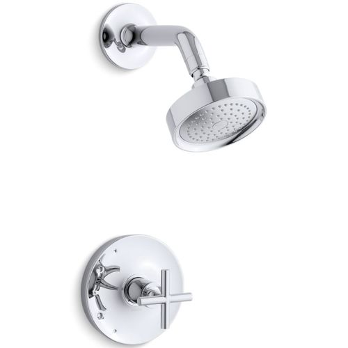 Main product image of Purist Rite-temp Shower Trim Kit w/ Cross Handle, 2.5 GPM (Polished Chrome)
