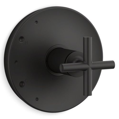 Main product image of Purist Rite-temp Valve Trim w/ Cross Handle (Matte Black)