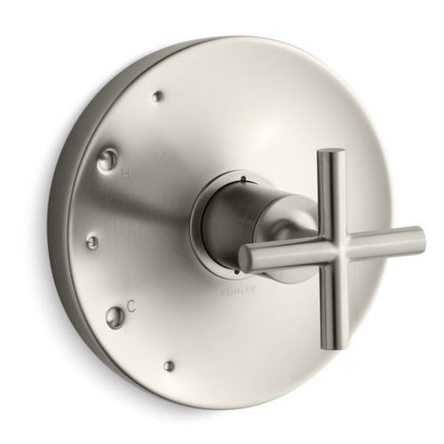 Main product image of Purist Rite-temp Valve Trim w/ Cross Handle (Vibrant Brushed Nickel)