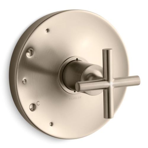 Main product image of Purist Rite-temp Valve Trim w/ Cross Handle (Vibrant Brushed Bronze)