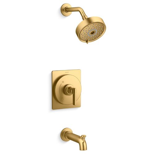 Main product image of Castia Rite-temp Bath And Shower Trim Kit, 2.5 GPM (Vibrant Brushed Moderne Brass), K-TS35917-4Y-2MB