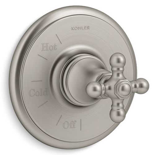 Main product image of Artifacts Rite-temp Valve Trim w/ Cross Handle (Vibrant Brushed Nickel)