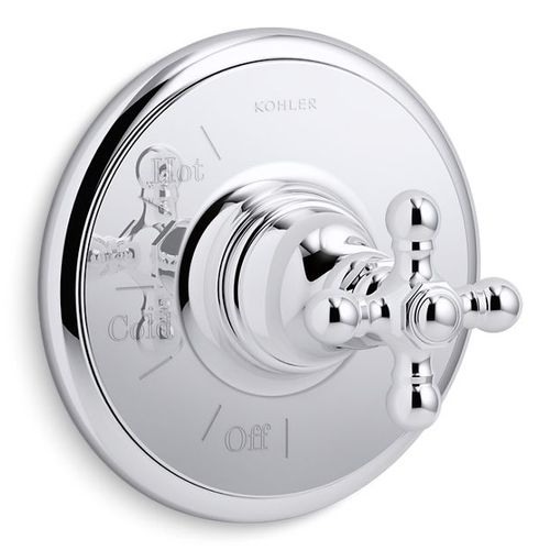Main product image of Artifacts Rite-temp Valve Trim w/ Cross Handle (Polished Chrome)