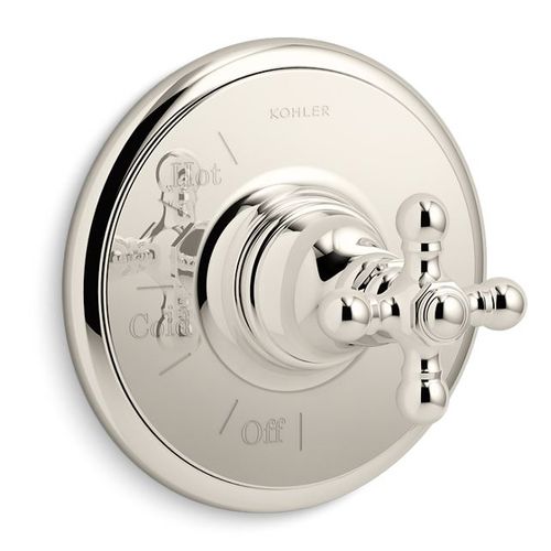 Main product image of Artifacts Rite-temp Valve Trim w/ Cross Handle (Vibrant Polished Nickel)