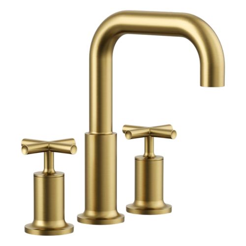 Main product image of Purist Deck-Mount Bath Faucet Trim w/ Cross Handles (Vibrant Brushed Moderne Brass), K-T14428-3-2MB