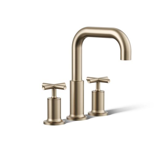 Main product image of Deck-Mount Bath Faucet Trim w/ Cross Handles (Vibrant Brushed Bronze), K-T14428-3-BV