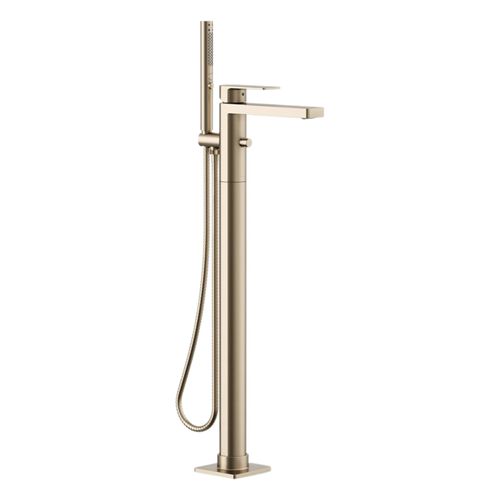 Main product image of Parallel Floor-Mount Bath Filler Trim w/ Handshower (Vibrant Brushed Bronze), K-T23492-4-BV