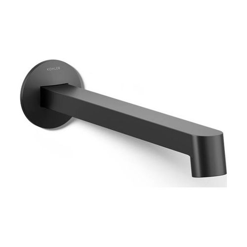 Main product image of Wall-Mount Bathroom Sink Faucet Spout w/ Row Design, 1.2 GPM (Matte Black)