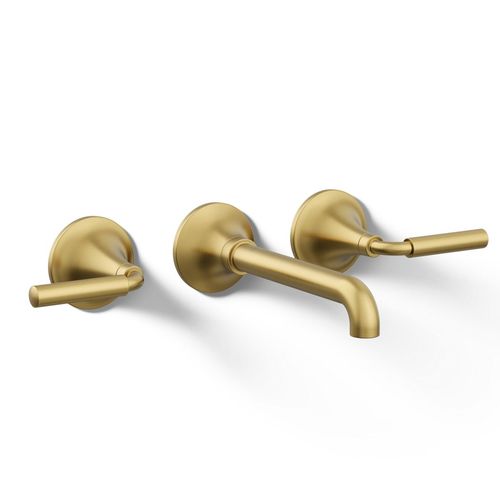 Main product image of Wall-Mount Bathroom Sink Faucet Trim, 1.2 GPM (Vibrant Brushed Moderne Brass), K-T26439-4-2MB