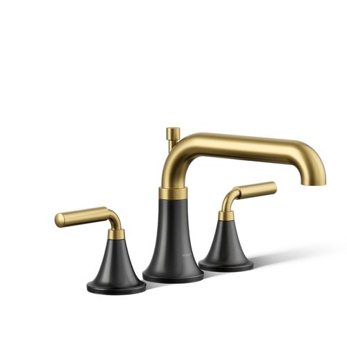 Main product image of Deck-Mount Bath Faucet Trim w/ Diverter (Matte Black w/ Brushed Moderne Brass)