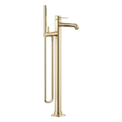 Main product image of Occasion Floor-Mount Bath Filler Trim w/ Handshower (Vibrant French Gold), K-T27025-4-AF