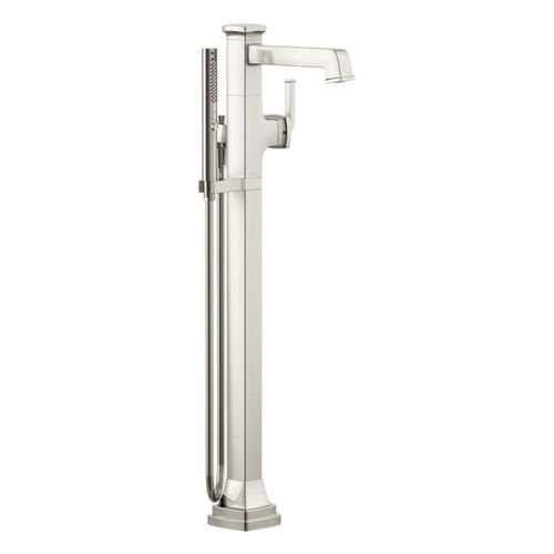 Main product image of Riff Floor-Mount Bath Filler Trim w/ Handshower (Vibrant Polished Nickel), K-T27408-4-SN