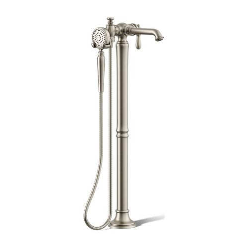 Main product image of Floor-Mount Bath Filler Trim w/ Handshower (Vibrant Brushed Nickel), K-T72790-9M-BN