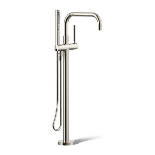 Main product image of Floor-Mount Bath Filler Trim w/ Handshower (Vibrant Polished Nickel), K-T97328-4-SN