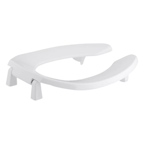Main product image of Lustra Commercial Elongated Toilet Seat w/ 1" Bumpers And Antimicrobial Agent (White), K-4679-CA-0