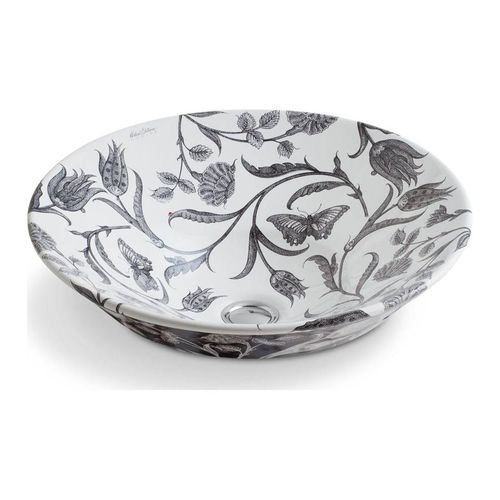 Main product image of 16-1/4" Round Vessel Bathroom Sink, No Overflow (Botanical Study), K-14223-BT-0