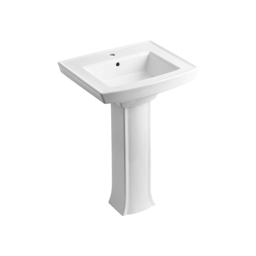 Main product image of Archer 24" Rectangular Pedestal Bathroom Sink (White), K-2359-1-0