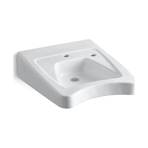 Main product image of 20" X 27" Wall-Mount/Concealed Arm Carrier Wheelchair Bathroom Sink w/ Single Faucet Hole And Right-Hand Soap Dispenser Hole (White), K-12638-R-0