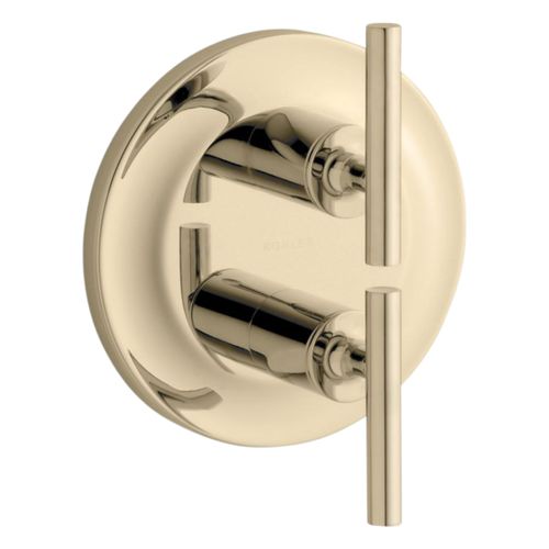 Main product image of Purist Mastershower Temperature And Volume Control Valve Trim (Vibrant French Gold), K-T14489-4-AF