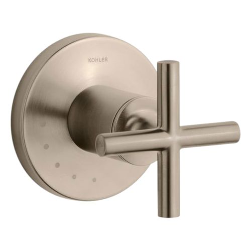 Main product image of Purist Mastershower Volume Control Valve Trim w/ Cross Handle (Vibrant Brushed Bronze), K-T14490-3-BV